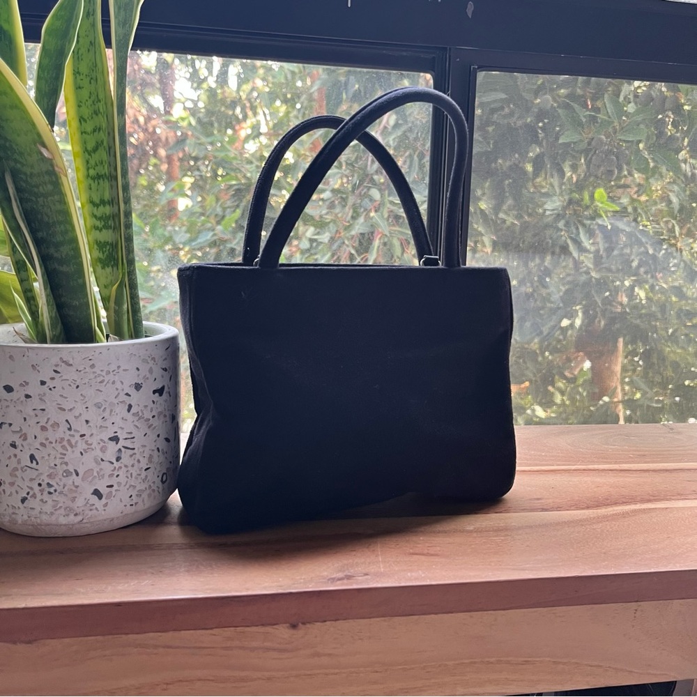 Black Suede Handbag